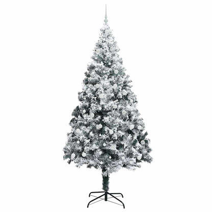 vidaXL Artificial Christmas Tree with 300 LEDs with Stand White 240 cm