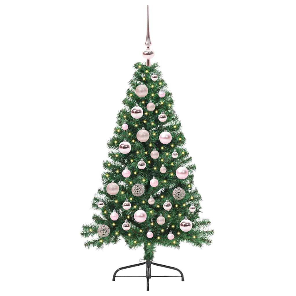 vidaXL Artificial Pre-lit Christmas Tree Green 120 cm PVC