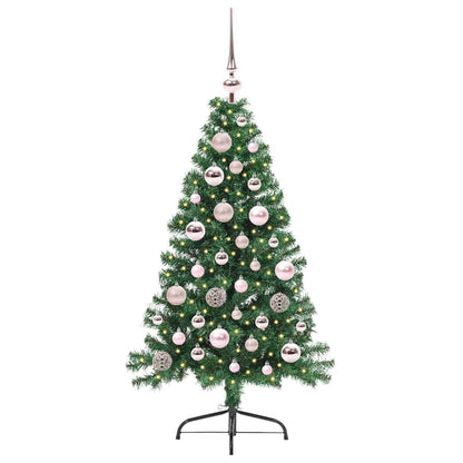 vidaXL Artificial Pre-lit Christmas Tree Green 120 cm PVC
