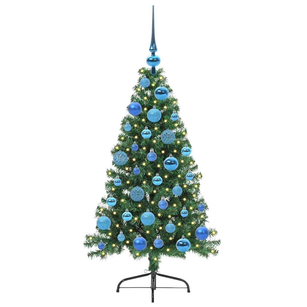 vidaXL Artificial Pre-lit Christmas Tree Green 120 cm PVC