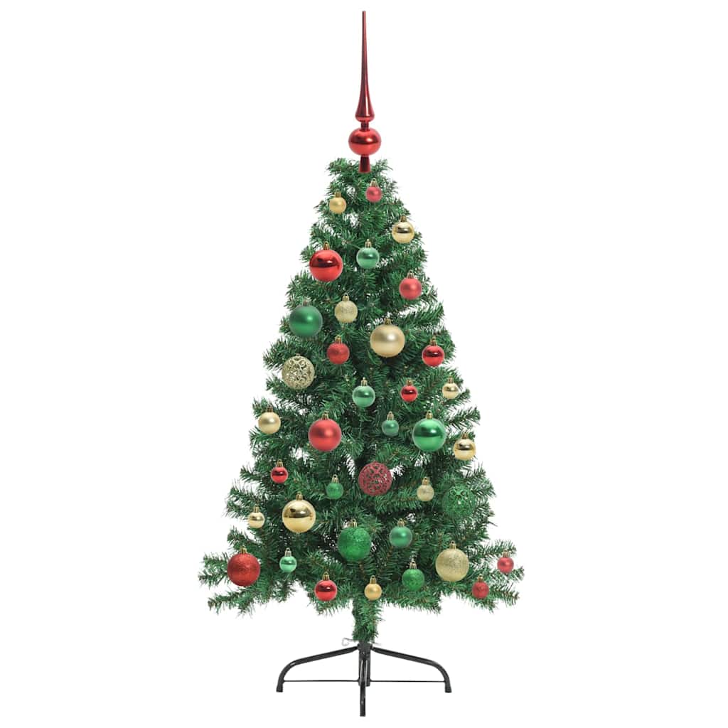 vidaXL Artificial Pre-lit Christmas Tree Green 120 cm PVC