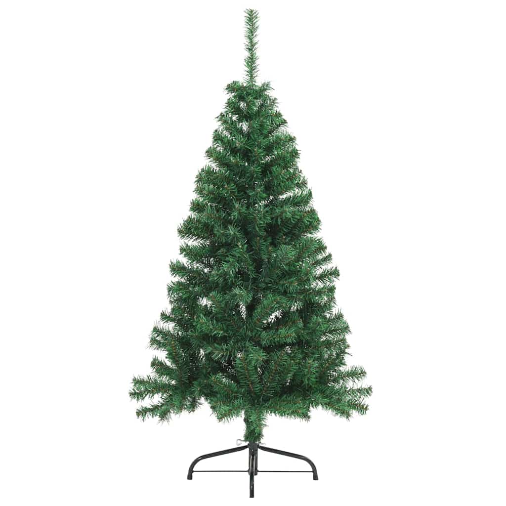 vidaXL Artificial Pre-lit Christmas Tree Green 120 cm PVC