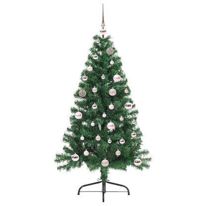 vidaXL Artificial Pre-lit Christmas Tree Green 150 cm PVC