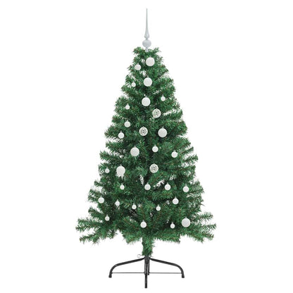 vidaXL Artificial Pre-lit Christmas Tree Green 150 cm PVC