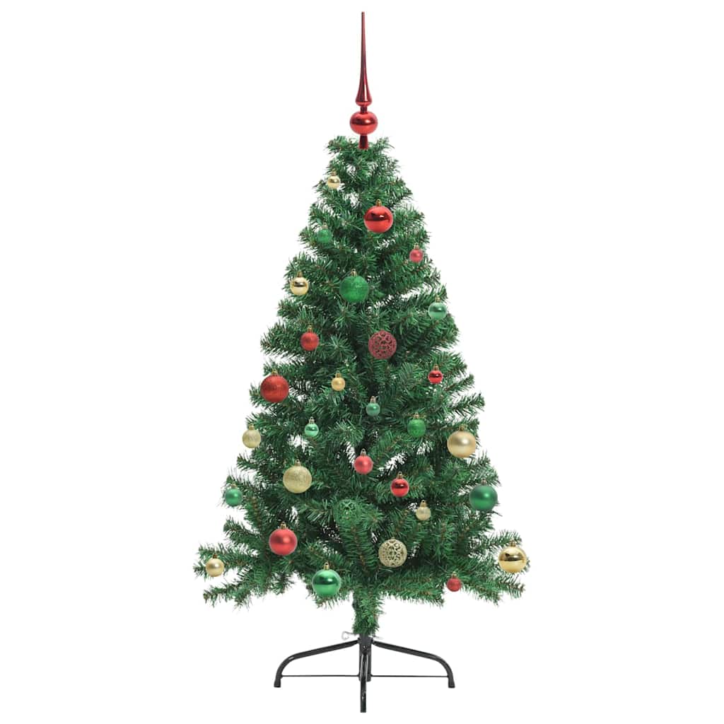 vidaXL Artificial Pre-lit Christmas Tree Green 150 cm PVC