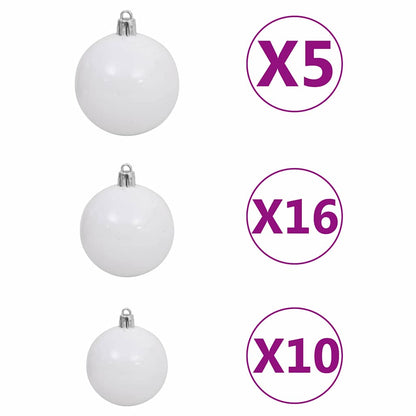 vidaXL Artificial Pre-lit Christmas Tree Green 180 cm PVC