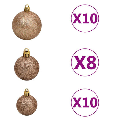 vidaXL Artificial Pre-lit Christmas Tree Green 210 cm PVC