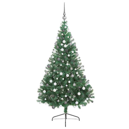 vidaXL Artificial Pre-lit Christmas Tree Green 210 cm PVC