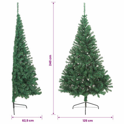 vidaXL Artificial Pre-lit Christmas Tree Green 240 cm PVC