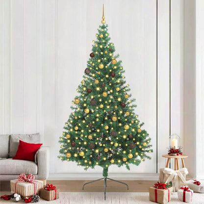 vidaXL Artificial Pre-lit Christmas Tree Green 240 cm PVC