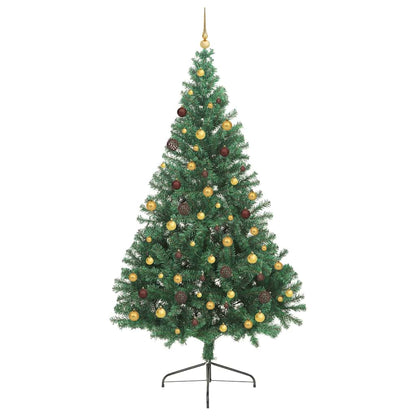 vidaXL Artificial Pre-lit Christmas Tree Green 240 cm PVC