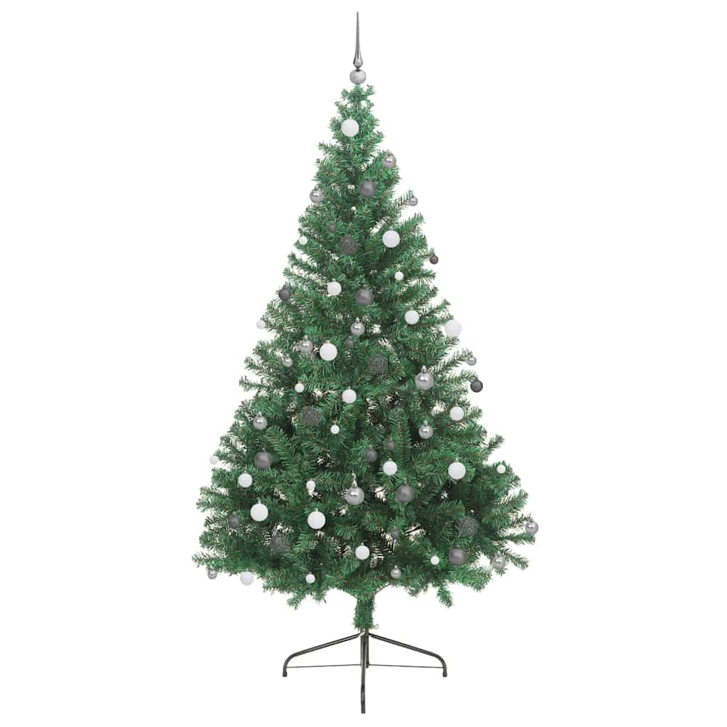 vidaXL Artificial Pre-lit Christmas Tree Green 240 cm PVC