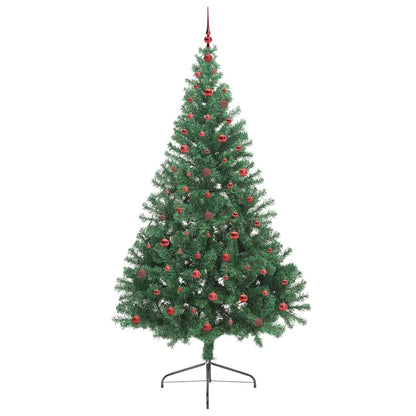 vidaXL Artificial Pre-lit Christmas Tree Green 240 cm PVC