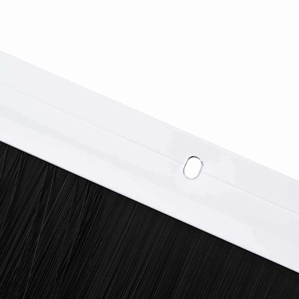 vidaXL Screw-on Door Brush Seals 2 pcs White 100 cm Aluminium Alloy