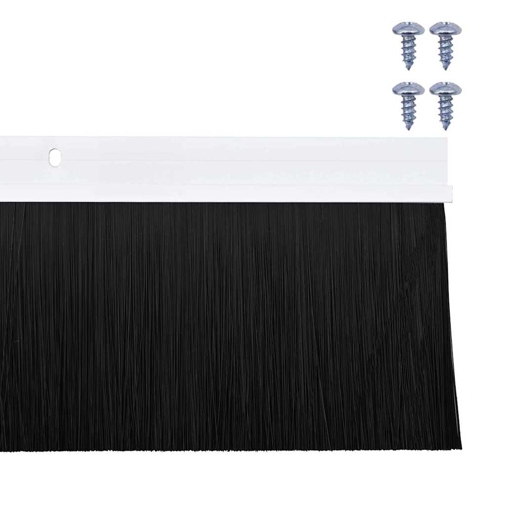 vidaXL Screw-on Door Brush Seals 2 pcs White 100 cm Aluminium Alloy