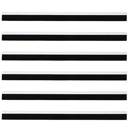 vidaXL Screw-on Door Brush Seals 6 pcs White 100 cm Aluminium Alloy
