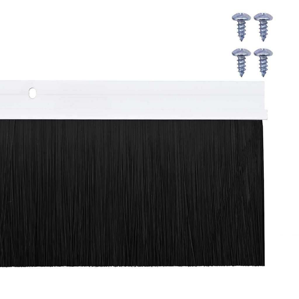 vidaXL Screw-on Door Brush Seals 12 pcs White 100 cm Aluminium Alloy