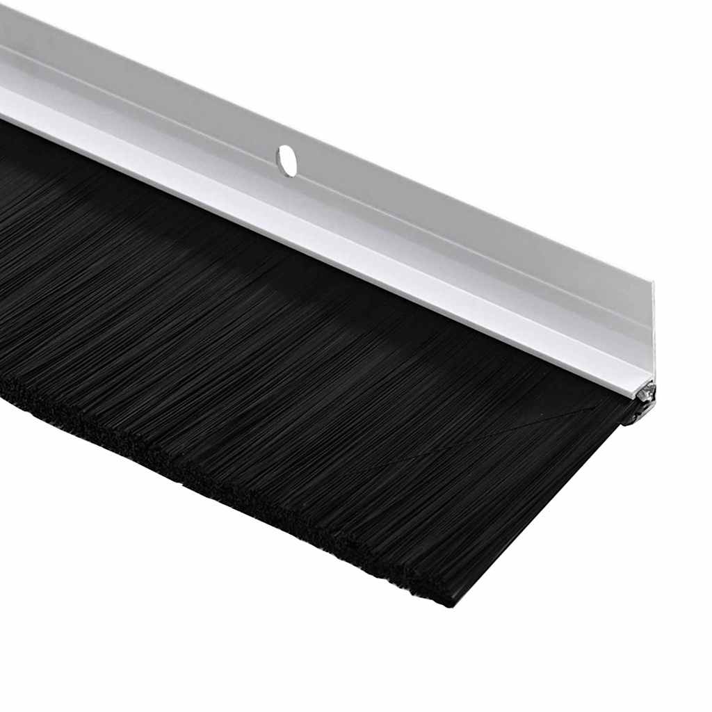 vidaXL Screw-on Door Brush Seals 6 pcs White 100 cm Aluminium Alloy