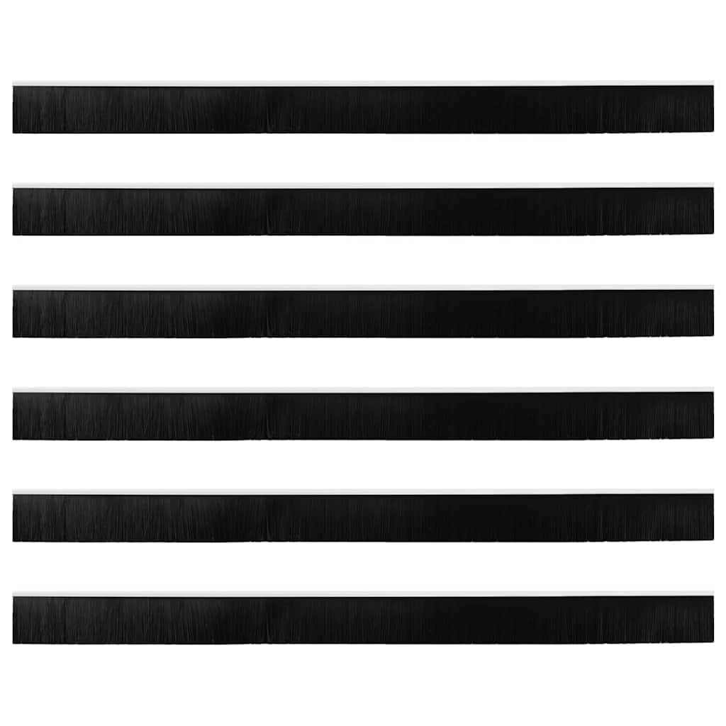 vidaXL Screw-on Door Brush Seals 6 pcs White 100 cm Aluminium Alloy