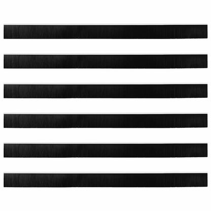 vidaXL Screw-on Door Brush Seals 6 pcs White 100 cm Aluminium Alloy