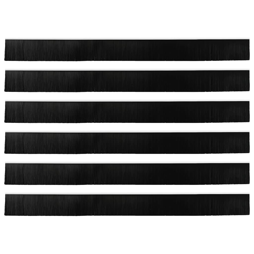 vidaXL Screw-on Door Brush Seals 6 pcs White 100 cm Aluminium Alloy