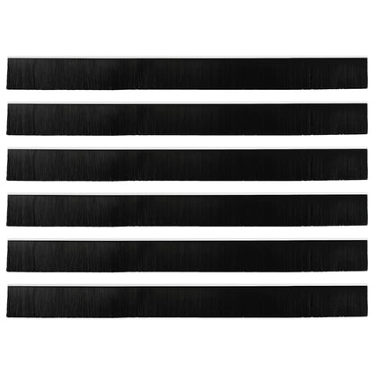 vidaXL Screw-on Door Brush Seals 6 pcs White 100 cm Aluminium Alloy