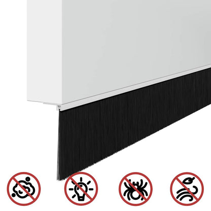 vidaXL Screw-on Door Brush Seals 6 pcs White 100 cm Aluminium Alloy