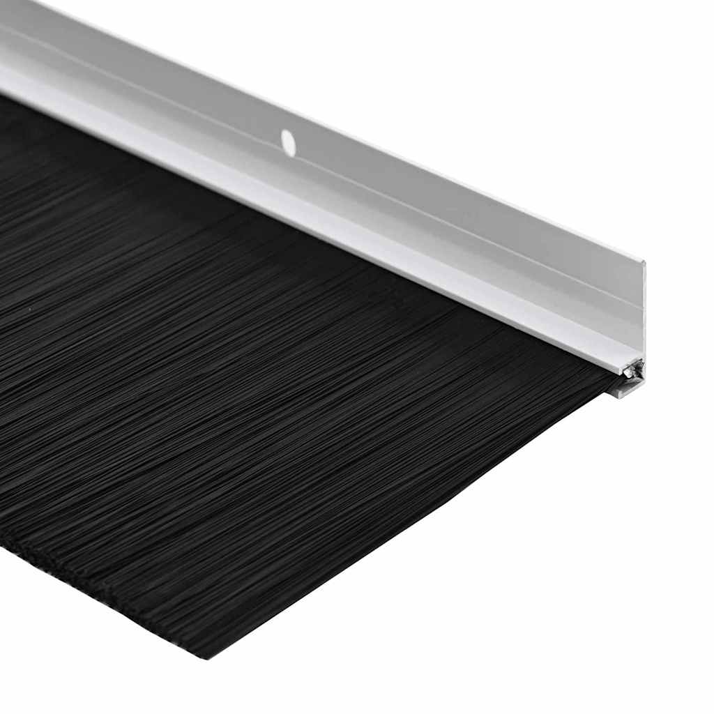 vidaXL Screw-on Door Brush Seals 12 pcs White 100 cm Aluminium Alloy