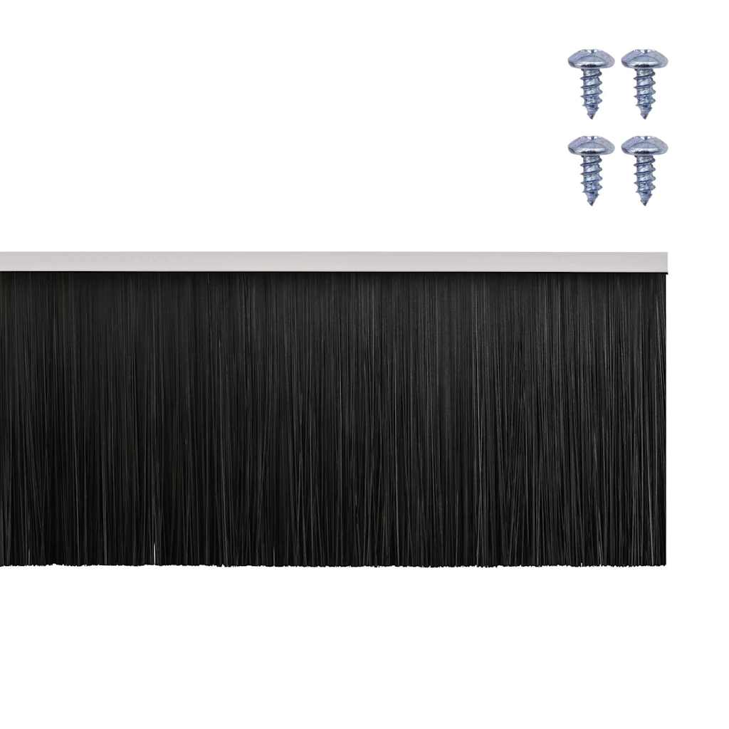 vidaXL Screw-on Door Brush Seals 12 pcs White 100 cm Aluminium Alloy
