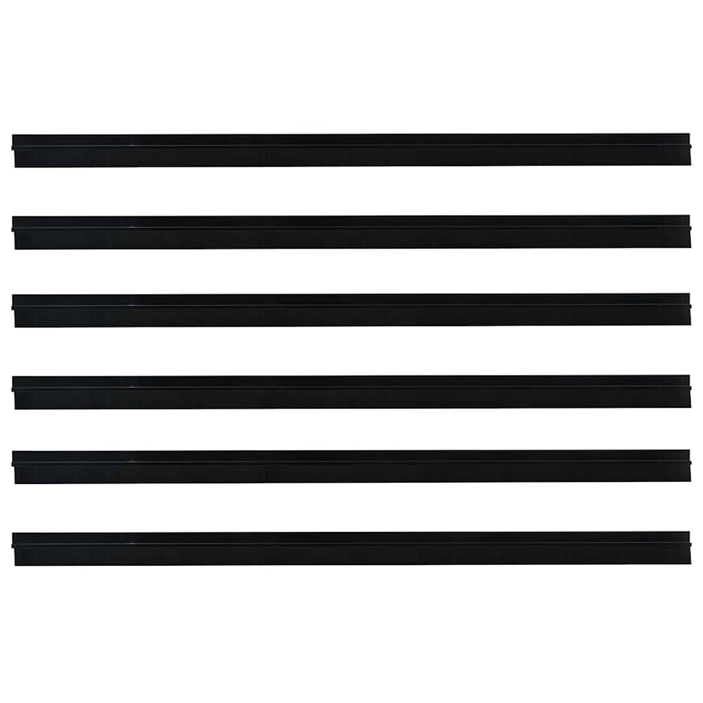 vidaXL Self-adhesive Door Brush Seals 6 pcs 100 cm Aluminium Alloy