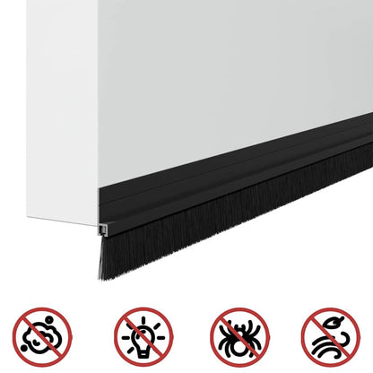vidaXL Self-adhesive Door Brush Seals 12 pcs 100 cm Aluminium Alloy