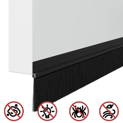 vidaXL Self-adhesive Door Brush Seals 12 pcs 100 cm Aluminium Alloy