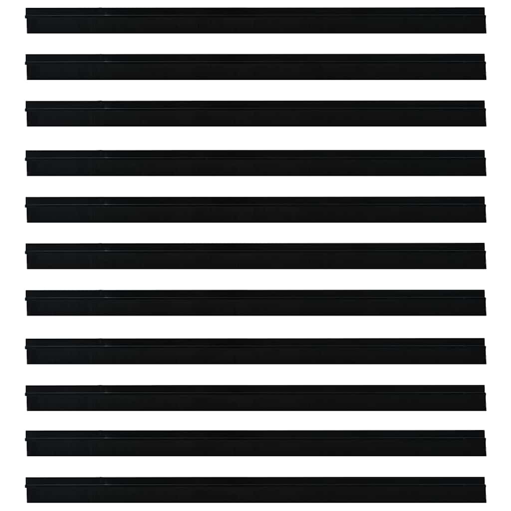 vidaXL Self-adhesive Door Brush Seals 12 pcs Black 100 cm