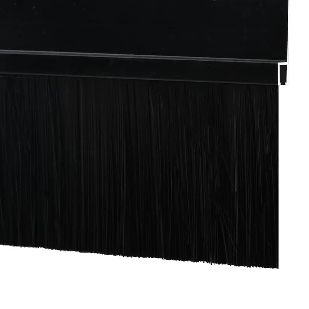 vidaXL Self-adhesive Door Brush Seals 12 pcs Black 100 cm