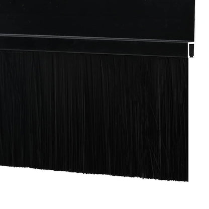 vidaXL Self-adhesive Door Brush Seals 12 pcs Black 100 cm
