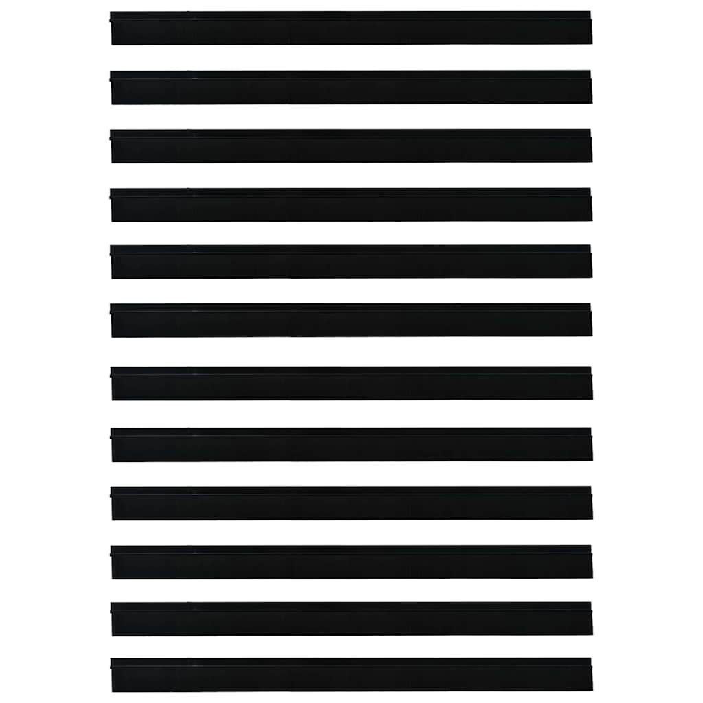 vidaXL Self-adhesive Door Brush Seals 12 pcs Black 100 cm