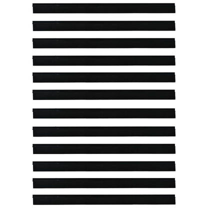 vidaXL Self-adhesive Door Brush Seals 12 pcs Black 100 cm