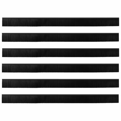 vidaXL Self-adhesive Door Brush Seals 6 pcs 100 cm Aluminium Alloy