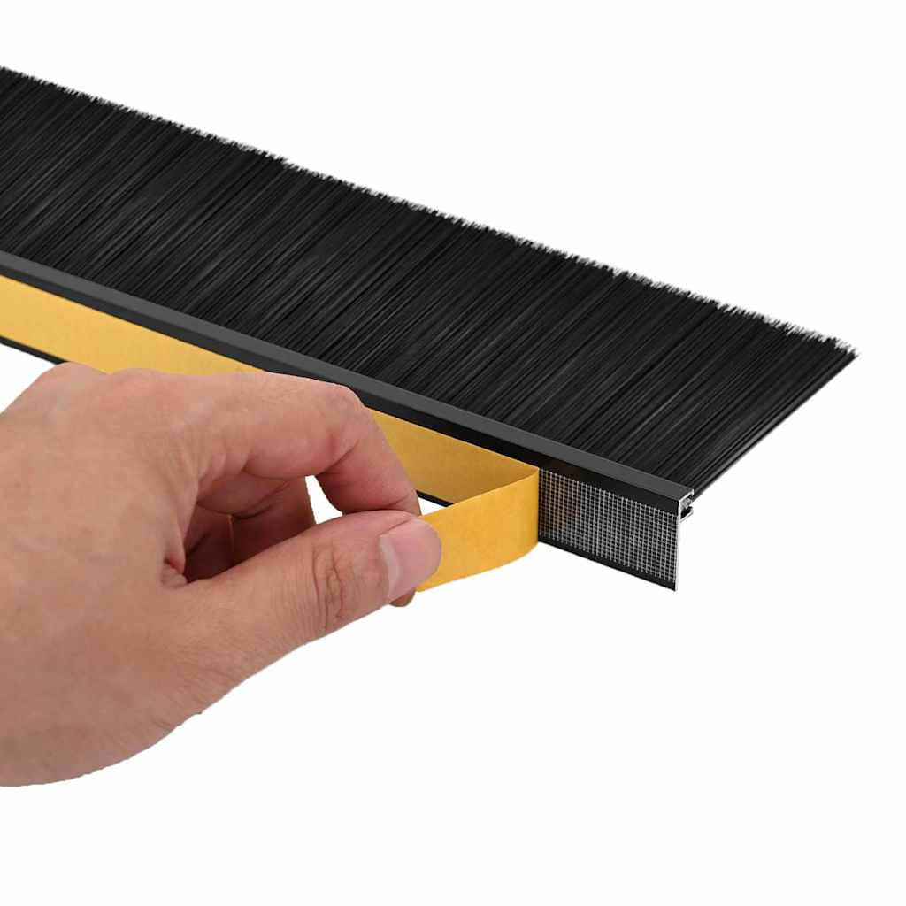 vidaXL Self-adhesive Door Brush Seals 12 pcs 100 cm Aluminium Alloy