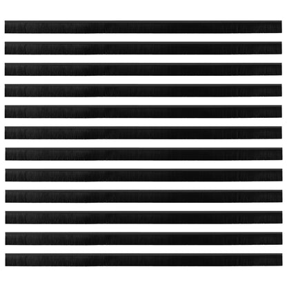 vidaXL Self-adhesive Door Brush Seals 12 pcs 100 cm Aluminium Alloy