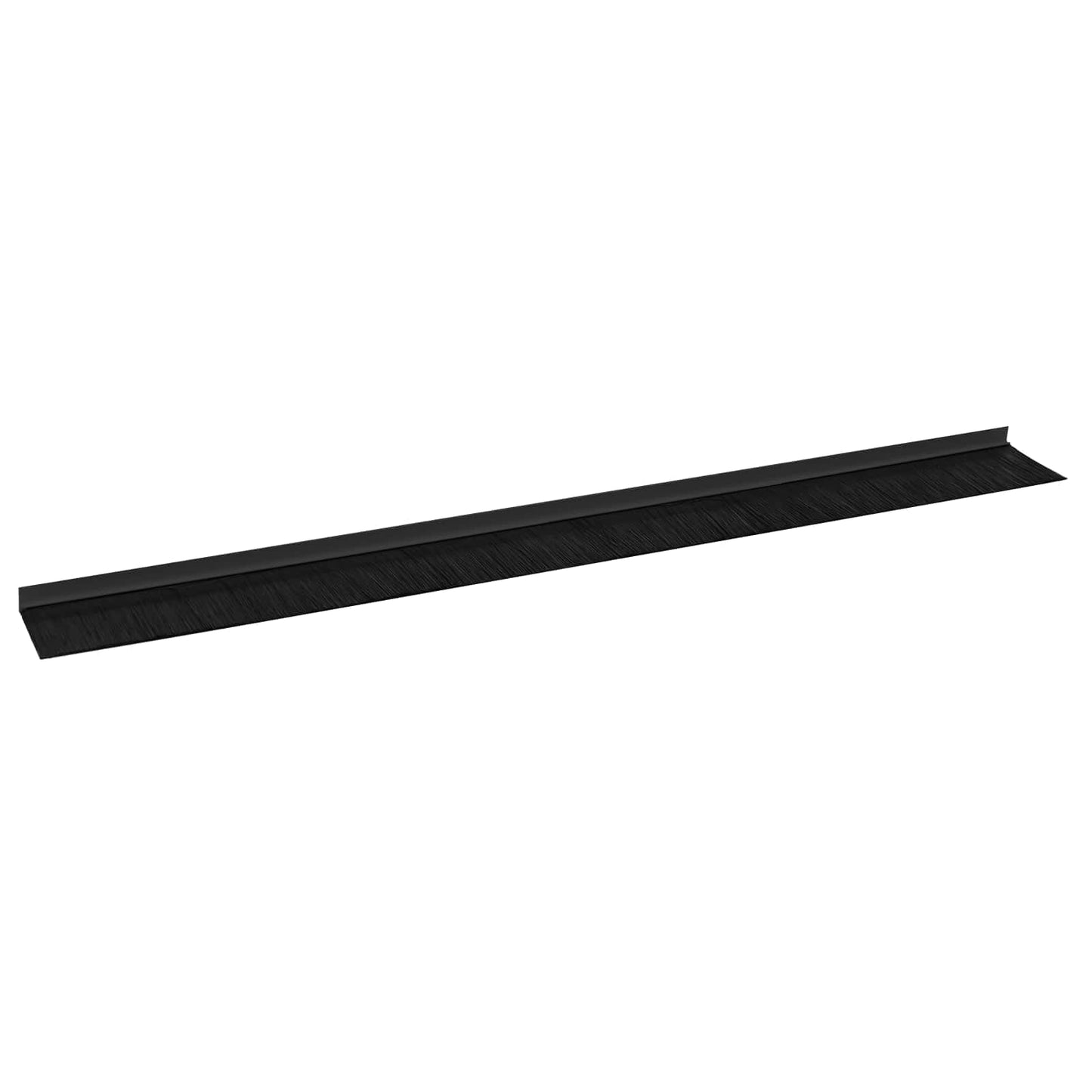 vidaXL Self-adhesive Door Brush Seals 12 pcs Black 100 cm