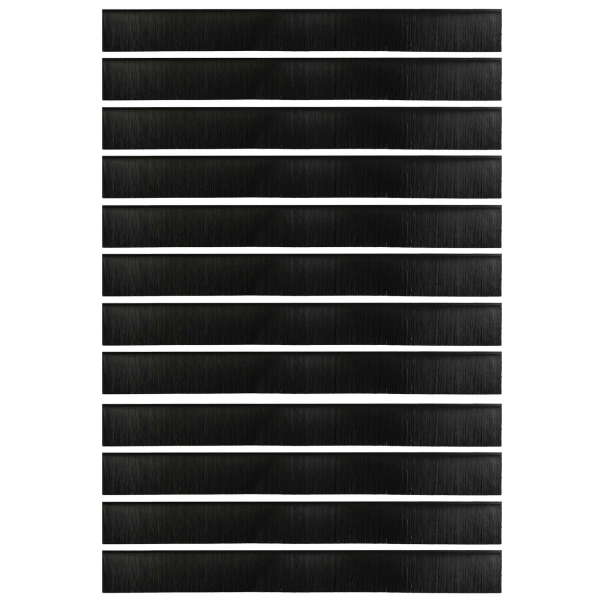 vidaXL Self-adhesive Door Brush Seals 12 pcs 100 cm Aluminium Alloy