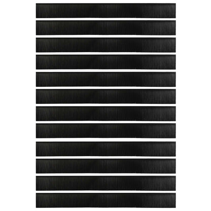 vidaXL Self-adhesive Door Brush Seals 12 pcs 100 cm Aluminium Alloy