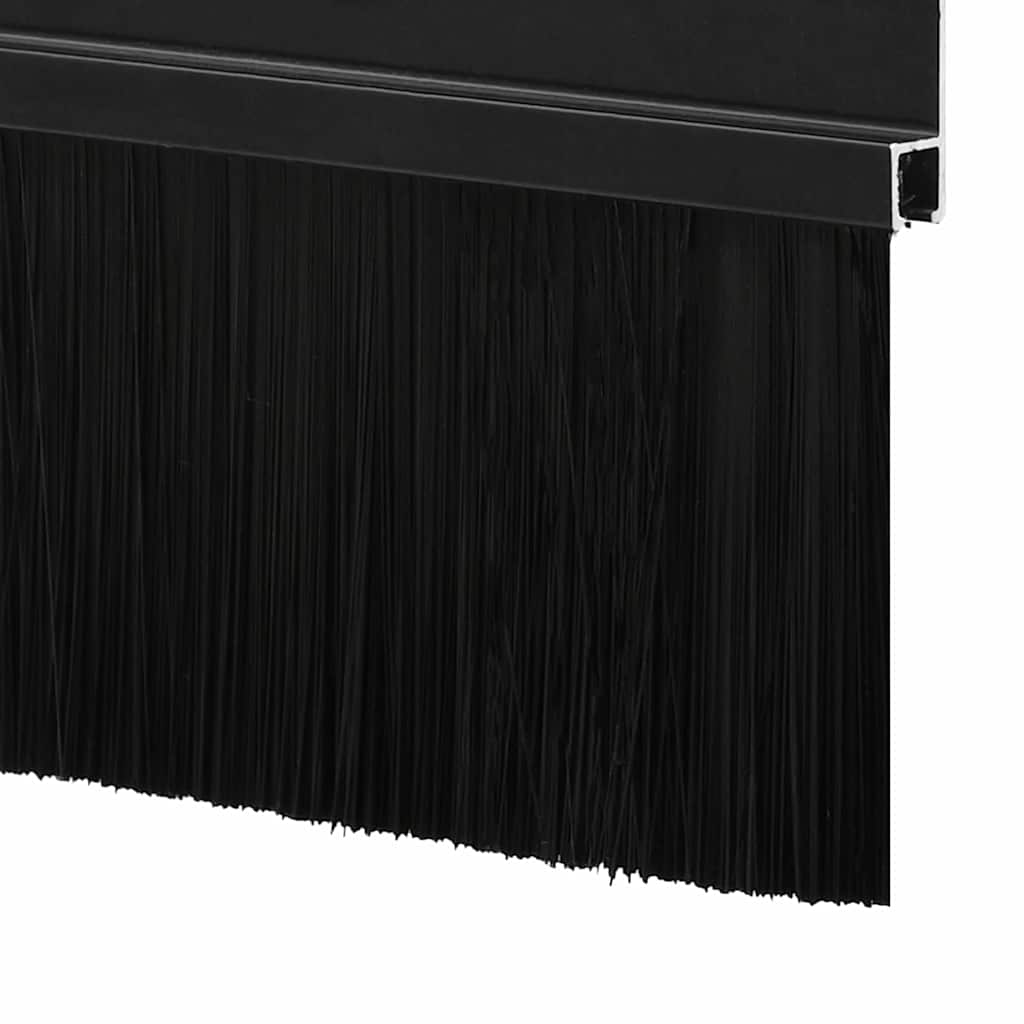 vidaXL Screw-on Door Brush Seals 2 pcs Black 100 cm Aluminium Alloy