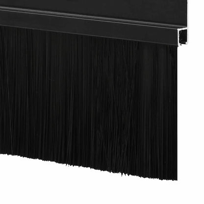 vidaXL Screw-on Door Brush Seals 2 pcs Black 100 cm Aluminium Alloy