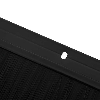 vidaXL Screw-on Door Brush Seals 2 pcs Black 100 cm Aluminium Alloy