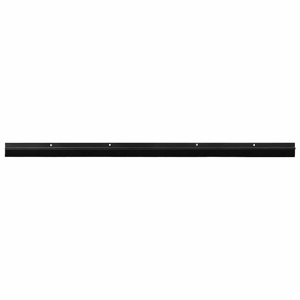 vidaXL Screw-on Door Brush Seals 2 pcs Black 100 cm Aluminium Alloy