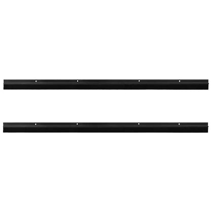 vidaXL Screw-on Door Brush Seals 2 pcs Black 100 cm Aluminium Alloy
