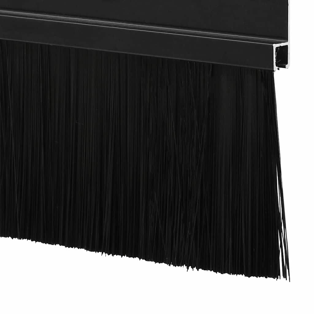 vidaXL Screw-on Door Brush Seals 2 pcs Black 100 cm Aluminium Alloy