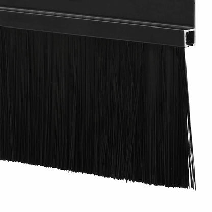 vidaXL Screw-on Door Brush Seals 2 pcs Black 100 cm Aluminium Alloy